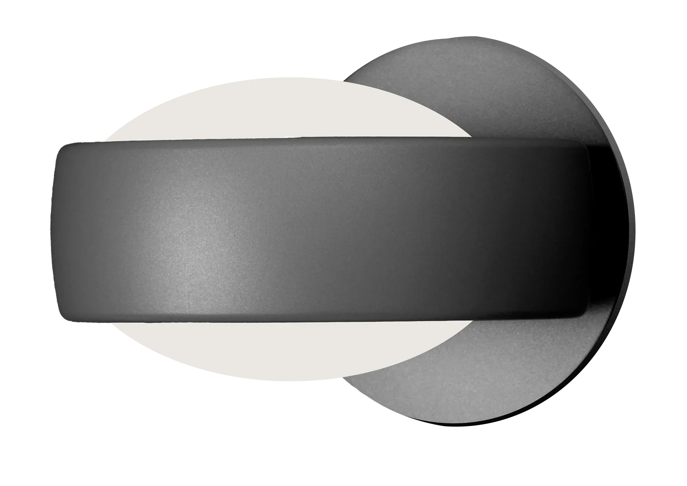 Wandleuchte Halbeinbau Fly mit opalem Glas in Schwarz