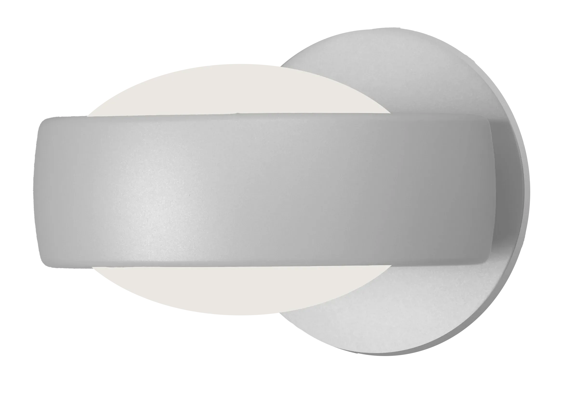 Wandleuchte Halbeinbau Fly mit opalem Glas in Weiß
