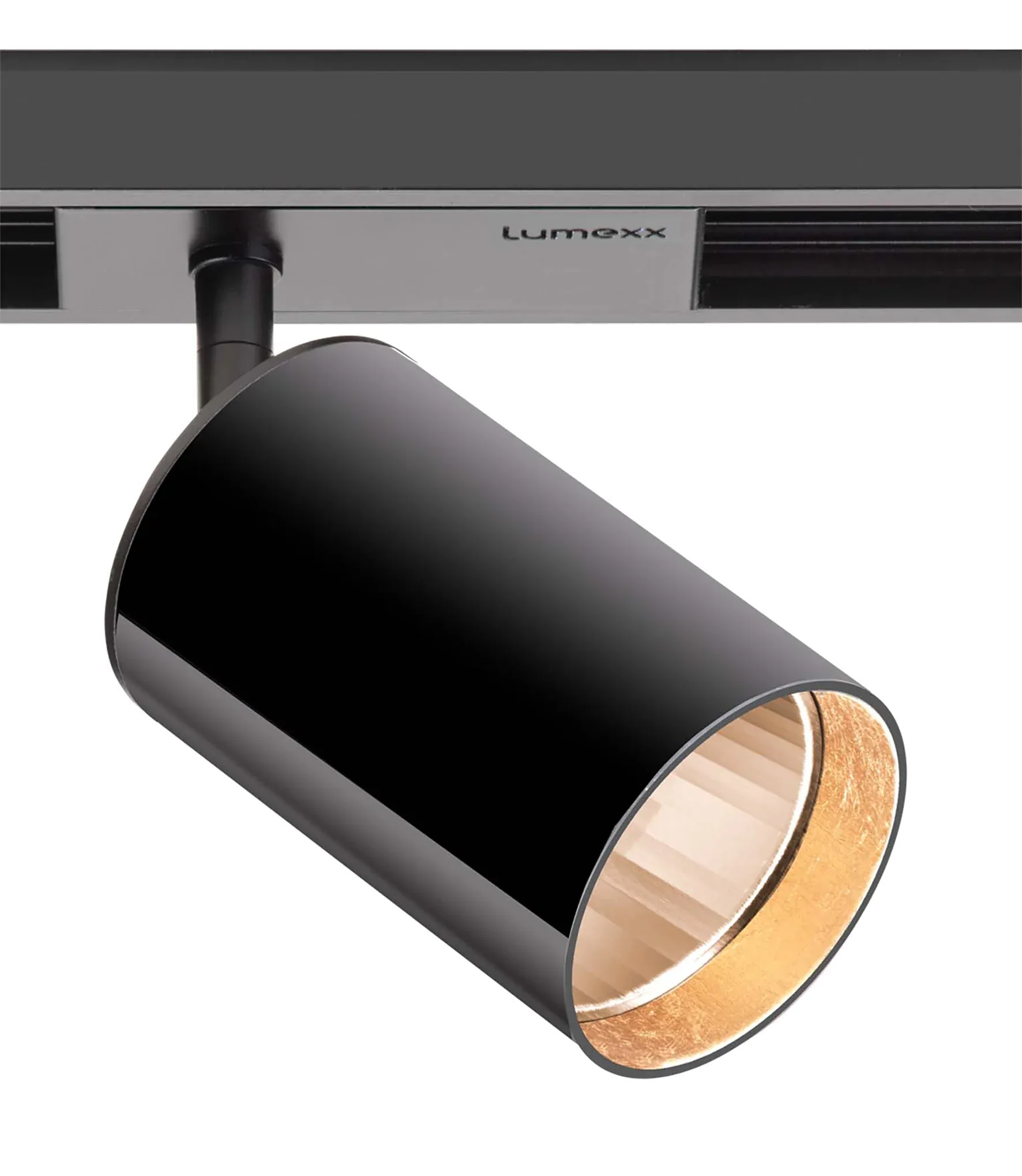 Lenxx Systemspot in Glas glänzend schwarz gold Lenxx Systemspot in Glas glänzend schwarz gold